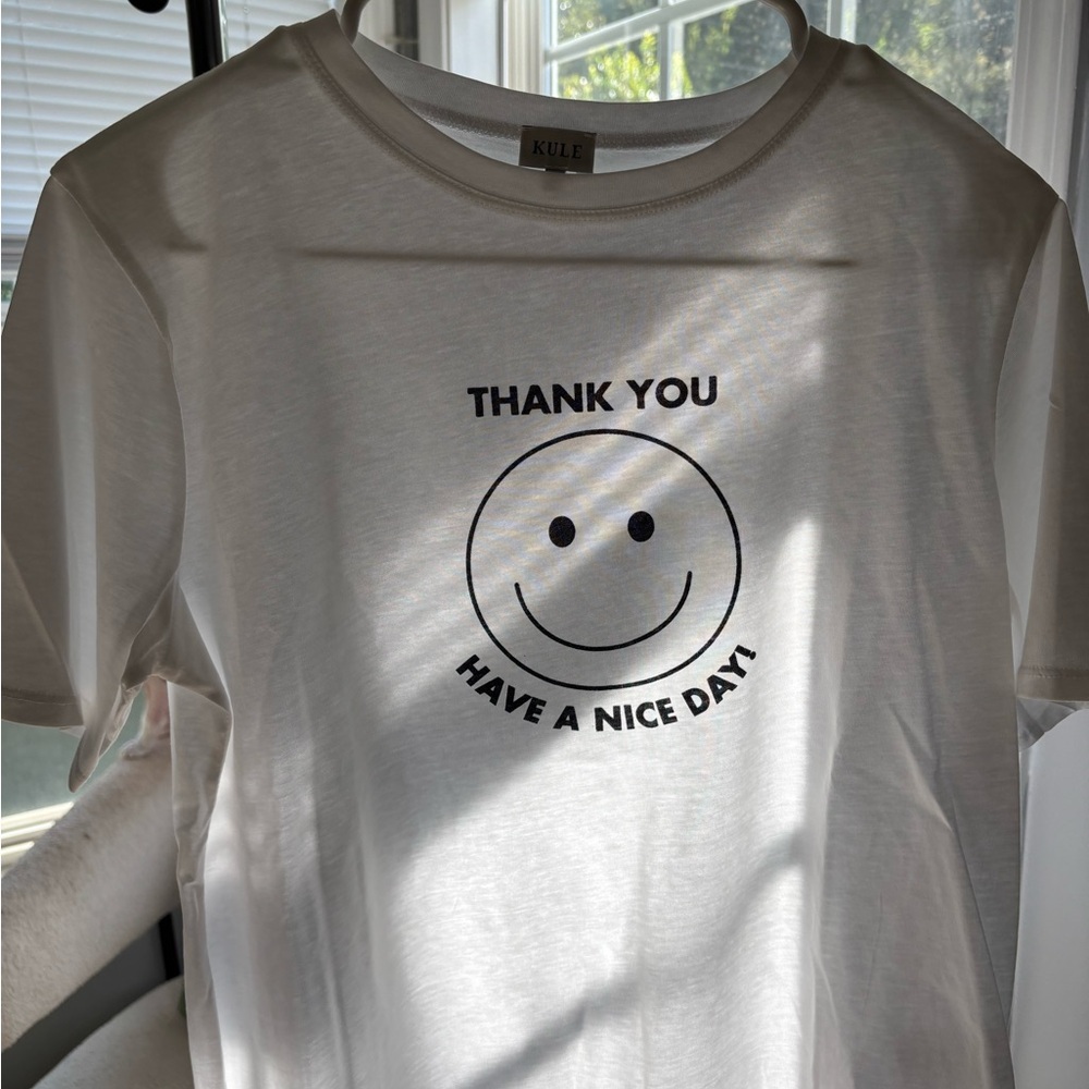 KULE White Tee with Graphic Print